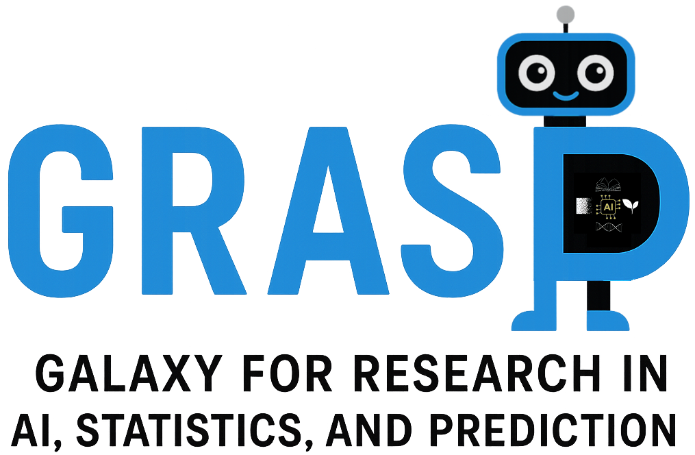 Logo for GRASP – Galaxy for Research in AI, Statistics, and Prediction