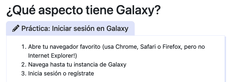 ¿Qué aspecto tiene Galaxy?