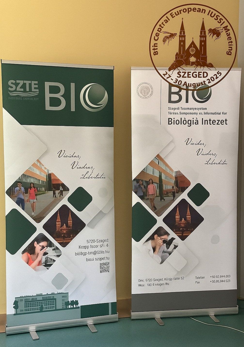 Banners at the Institute of Biology, University of Szeged