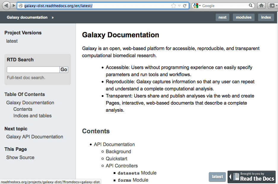 Galaxy-Dist at ReadTheDocs